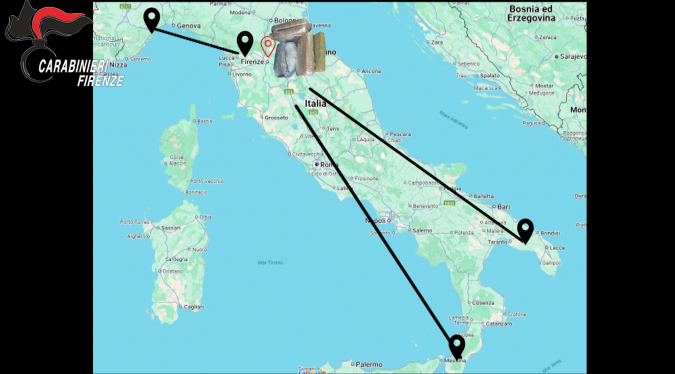 L'itinerario lungo cui avvenivano i traffici