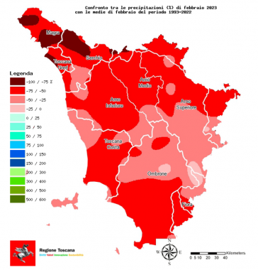 mappa toscana pioggia